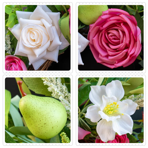 Soomeir weather-resistant front-door wreath designed for long-lasting color.