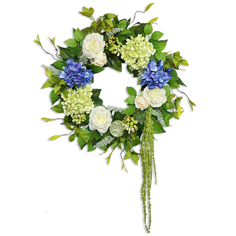 Soomeir wild airy blue-green hydrangea design stands out beautifully.