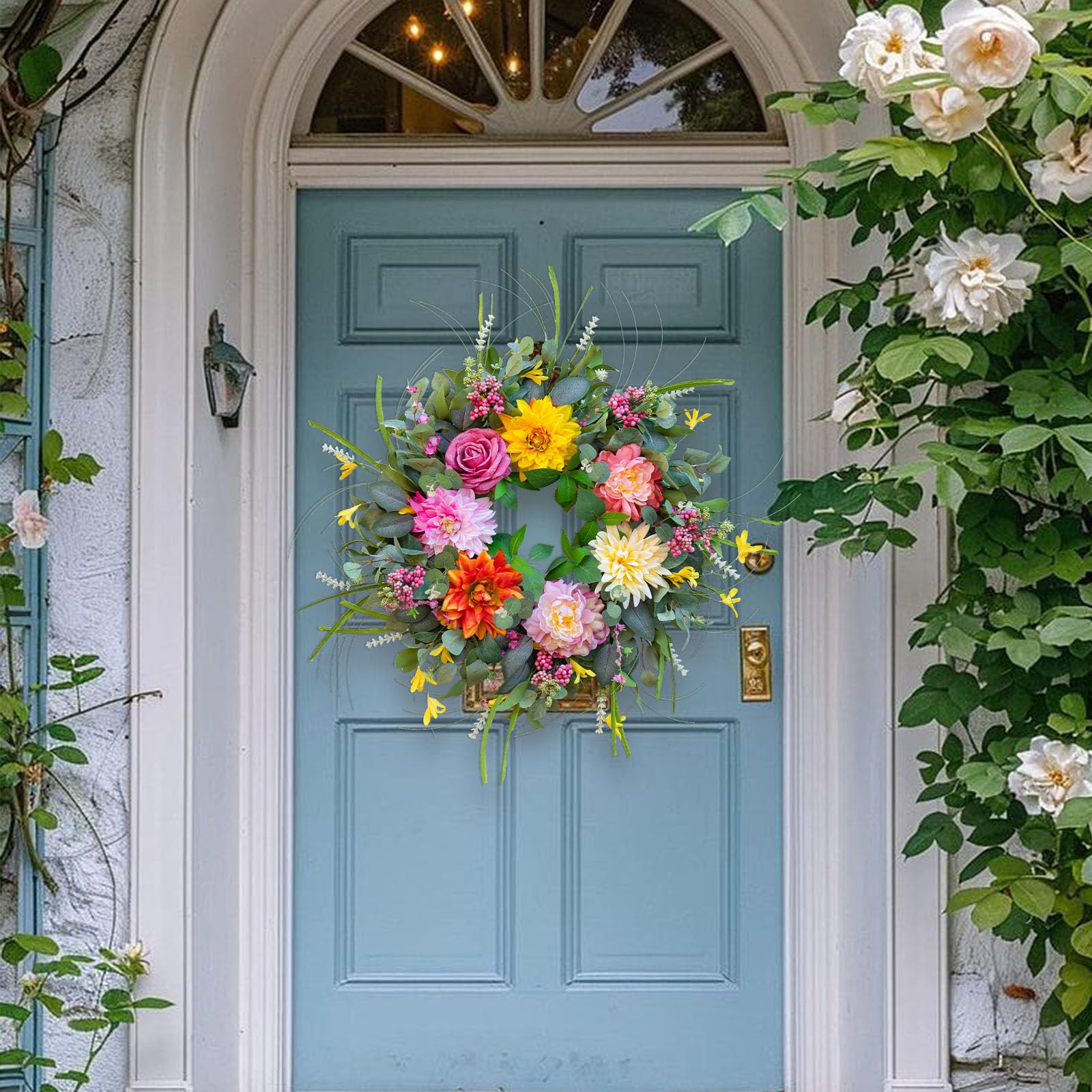 Soomeir wreath is lightweight yet full-bodied for easy display.