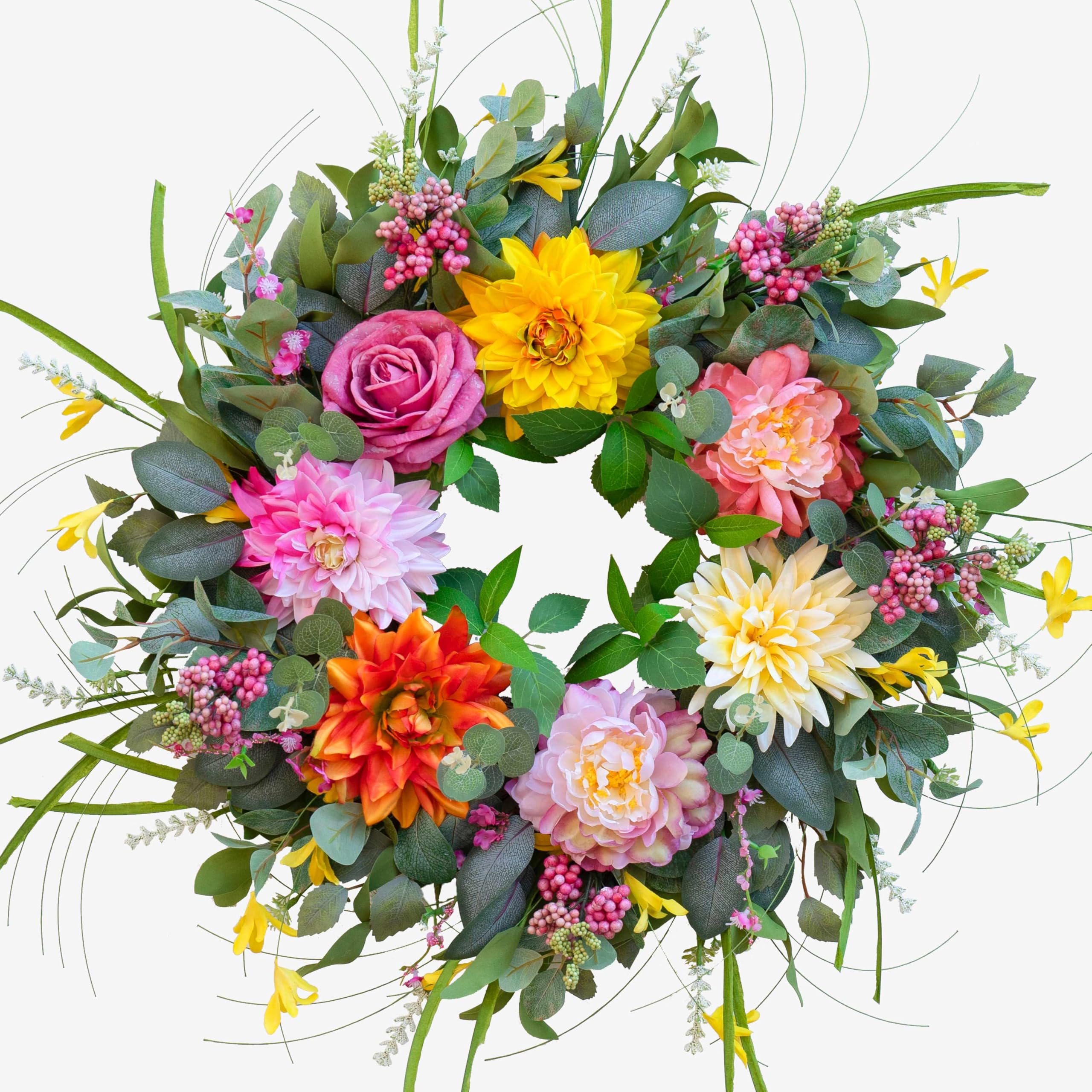 Soomeir wreath arrives ready to use after light fluffing.
