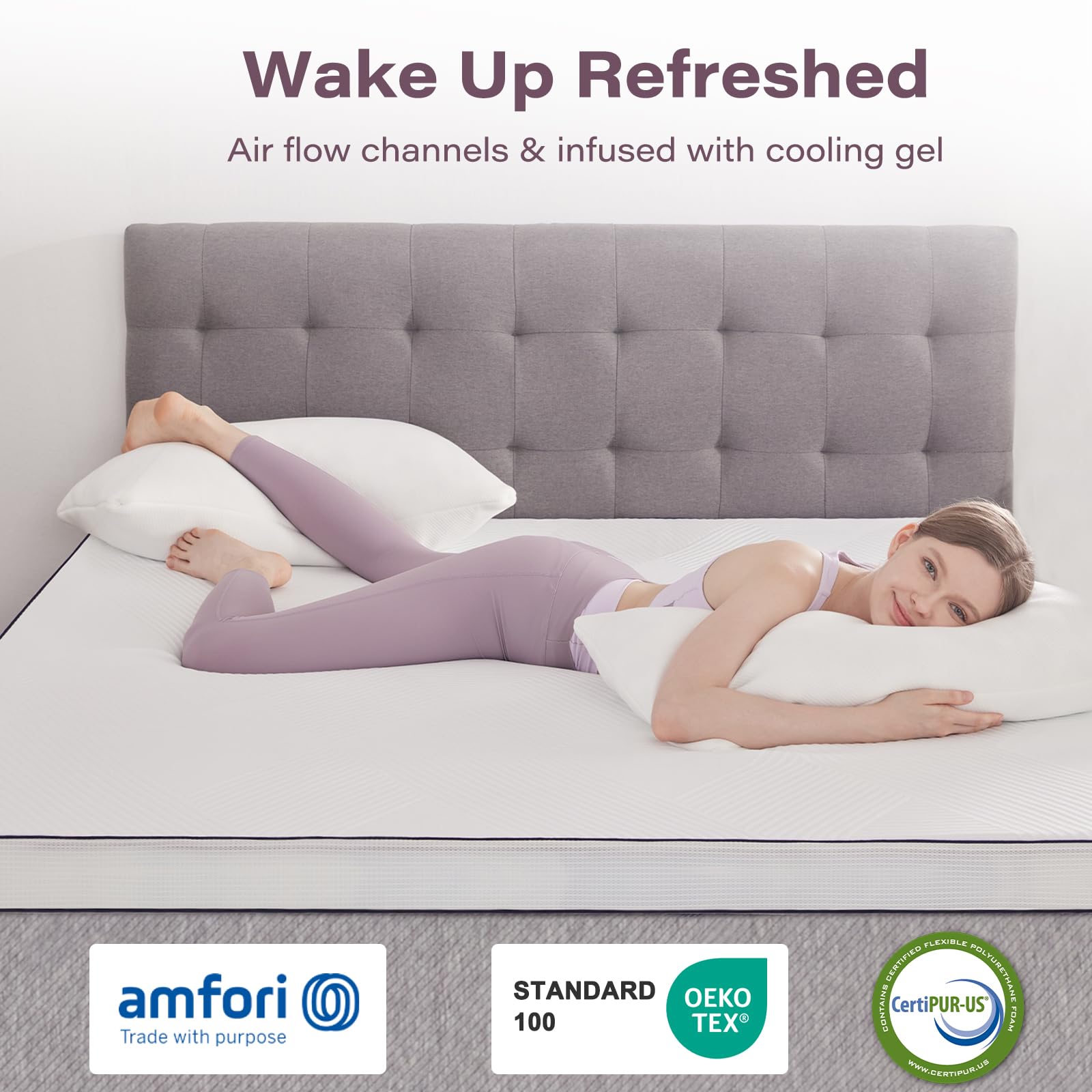 SOOSLEEPY removable cover with zipper for quick cleaning and freshness.