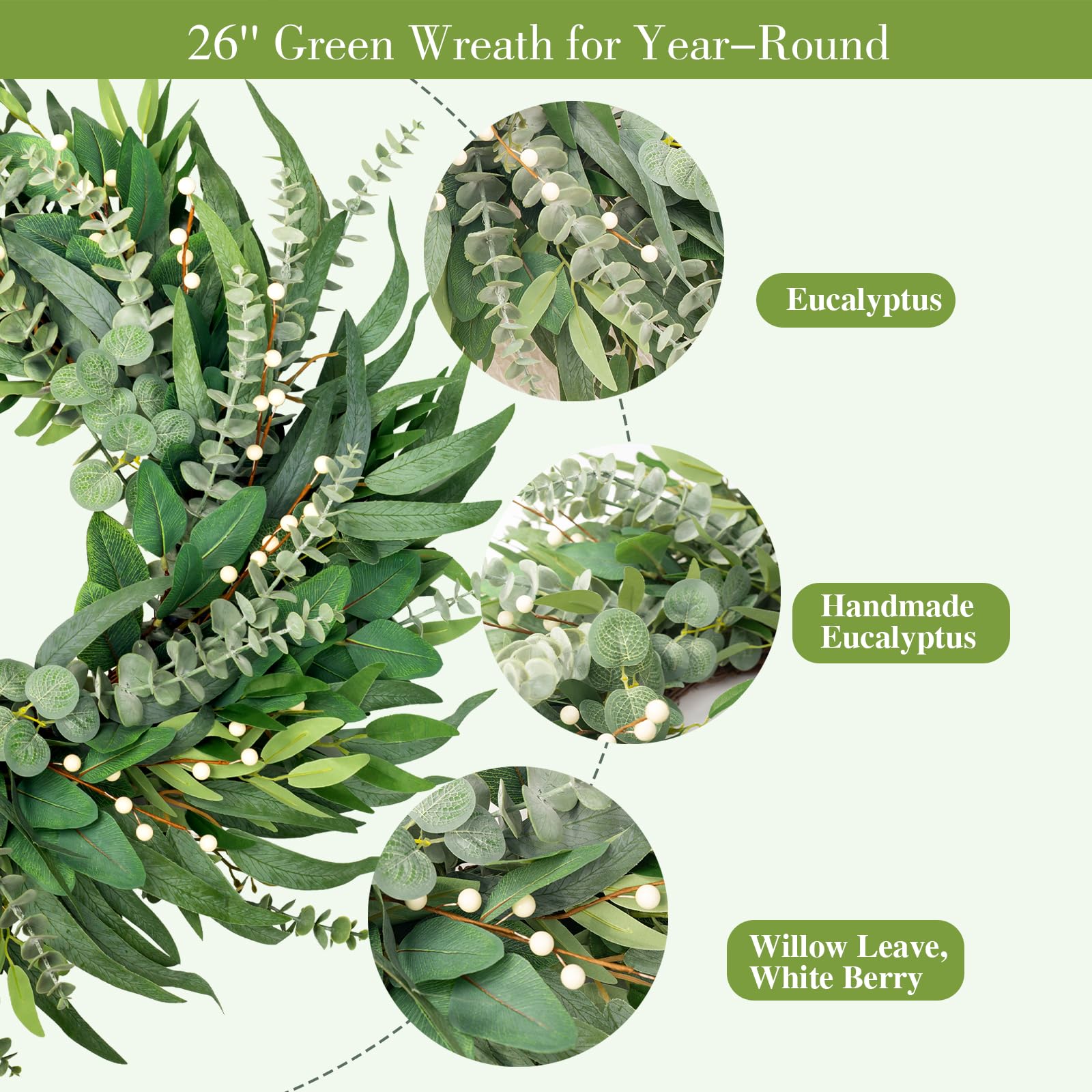 Soosubel eucalyptus wreath packed in gift box, ready for gifting.