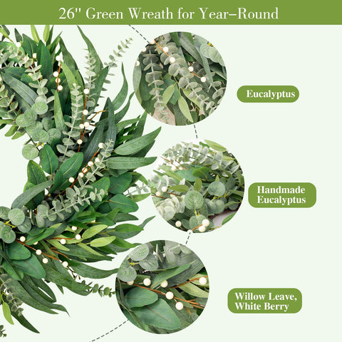 Soosubel eucalyptus wreath packed in gift box, ready for gifting.