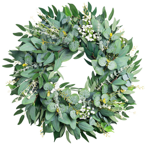 Soosubel wreath wired stems simplify shaping into a lush display