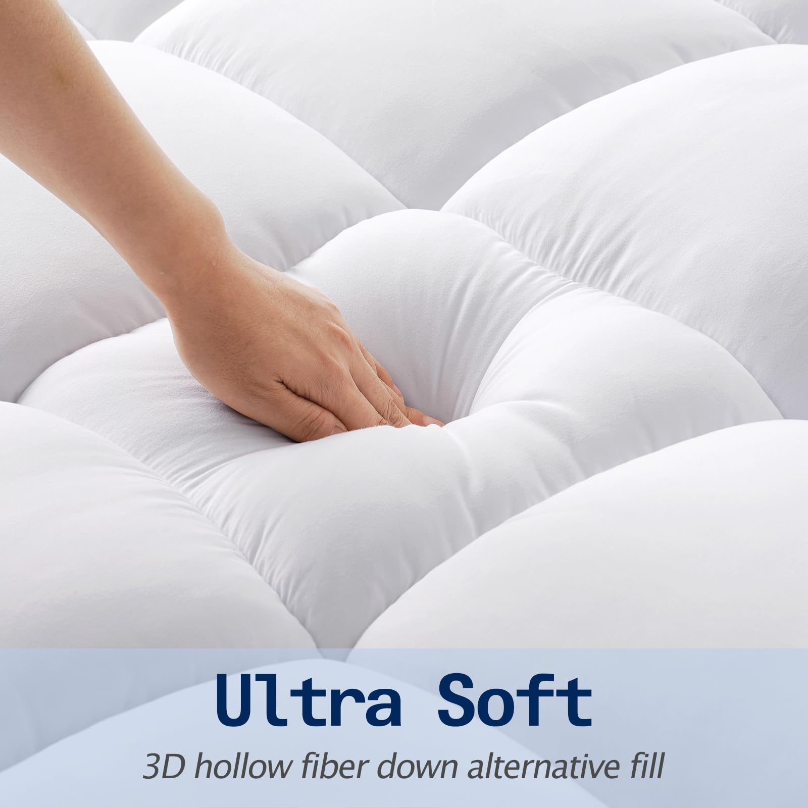 Close-up of 3D+7D filling delivering enhanced softness.