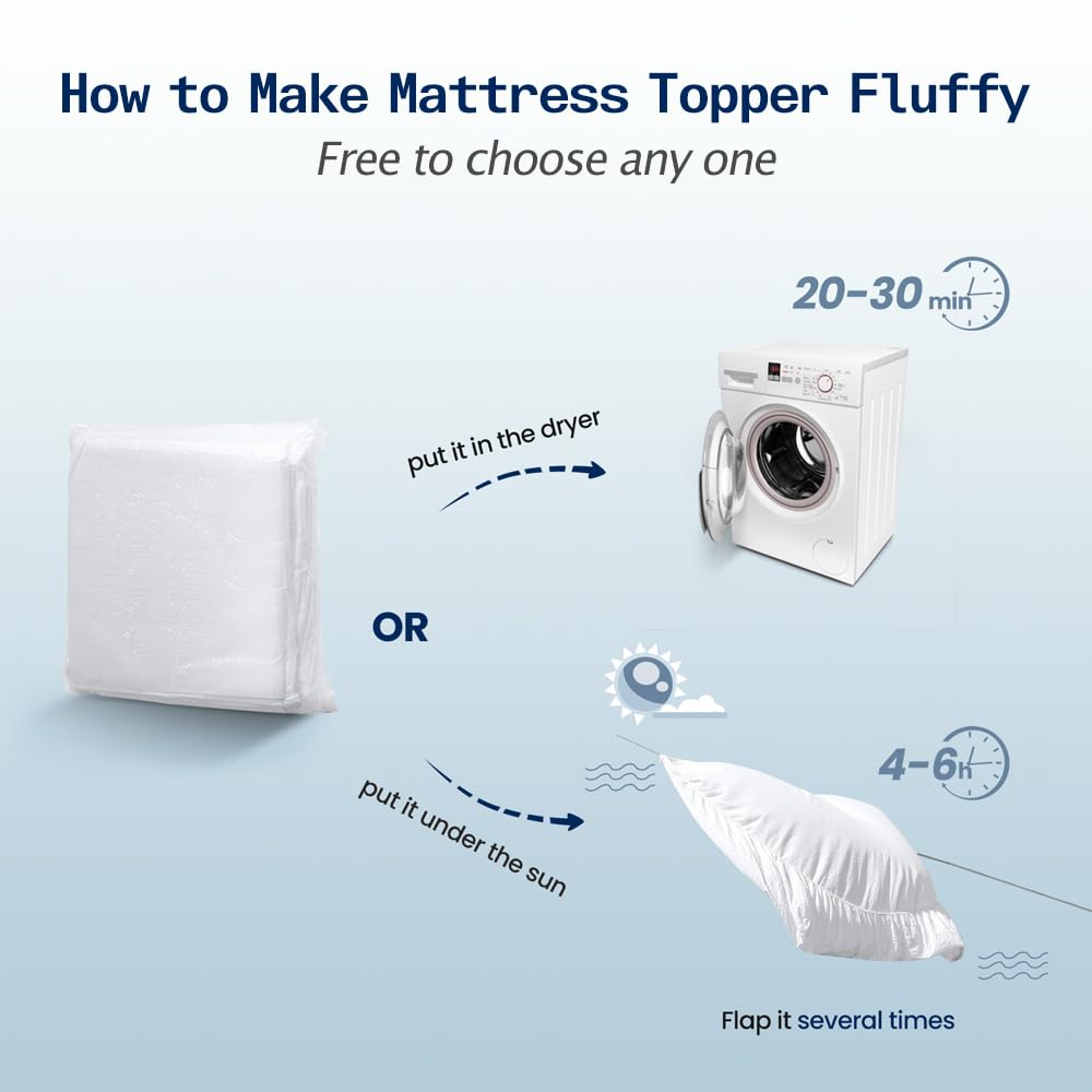 Pillow-top soft cushion adds cloud-like comfort to any bed