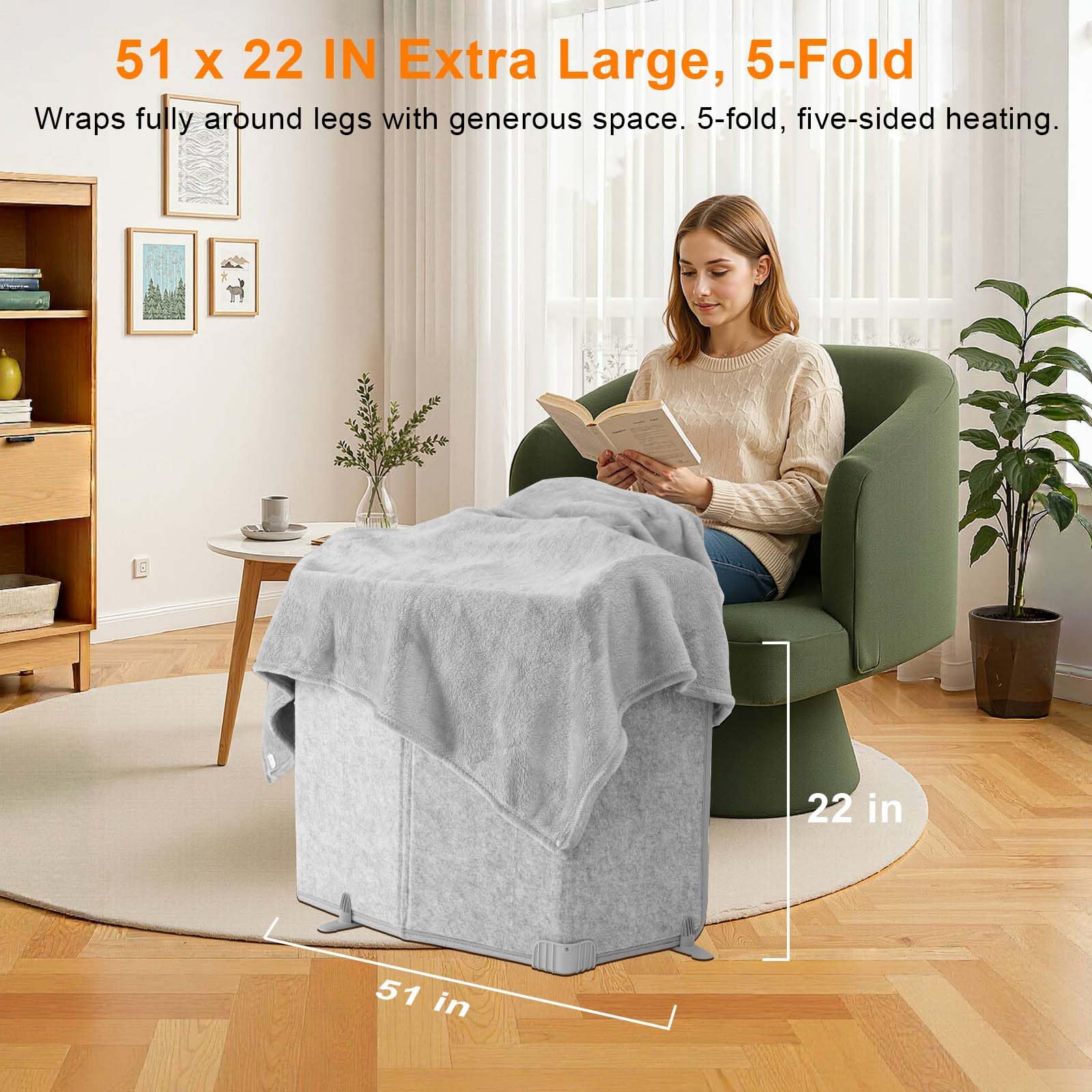 SOPHRAY heater with blanket included ready to lock in warmth