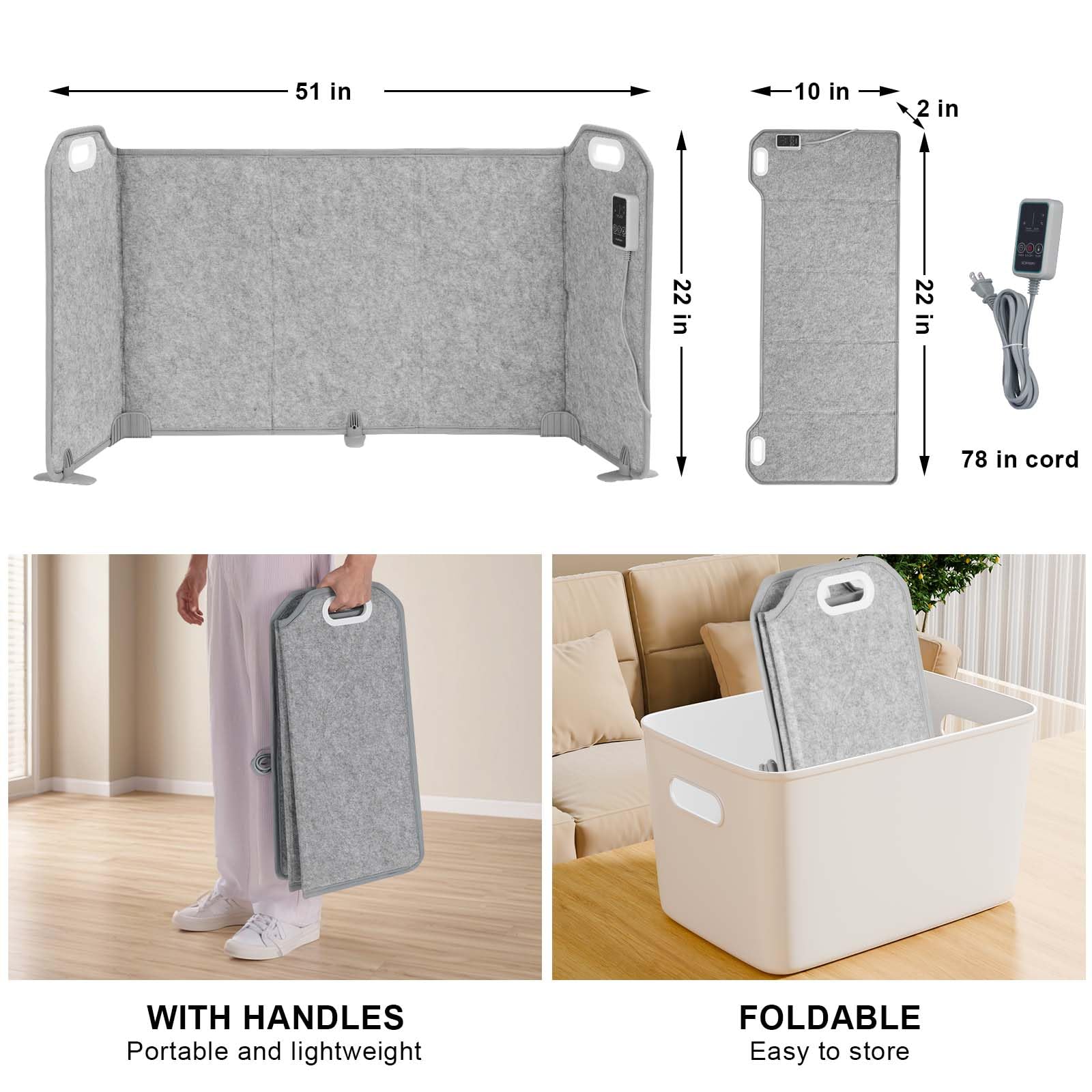 SOPHRAY folded compact form fits neatly under a desk