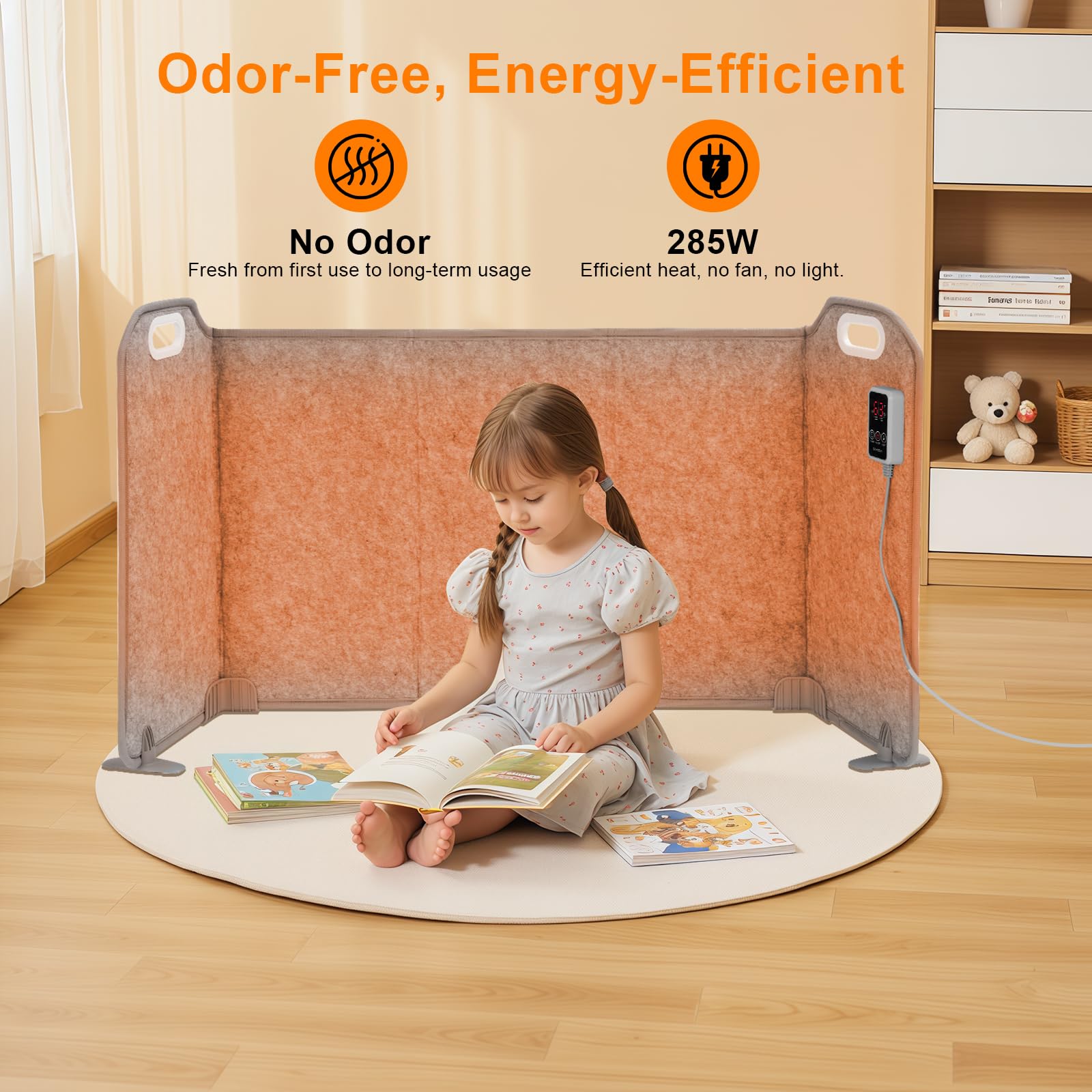SOPHRAY heater demonstrates 90-160f temperature range for comfort