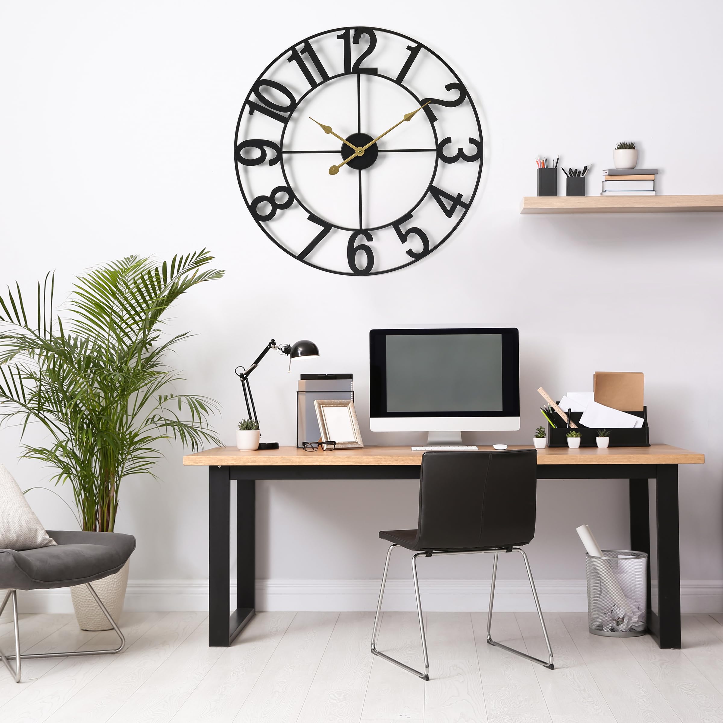 Sorbus clock in dining area enhances ambience while keeping time
