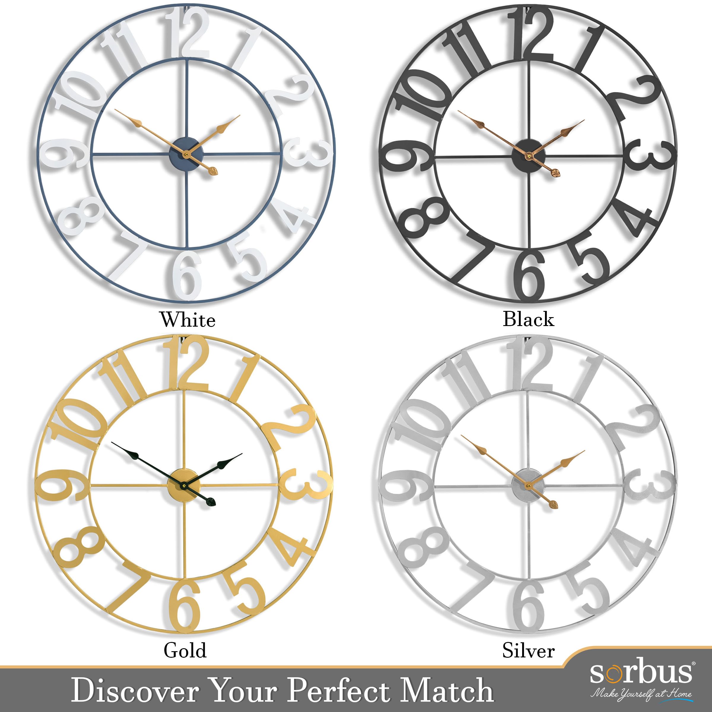Sorbus clock brightens kitchen space with practical timekeeping