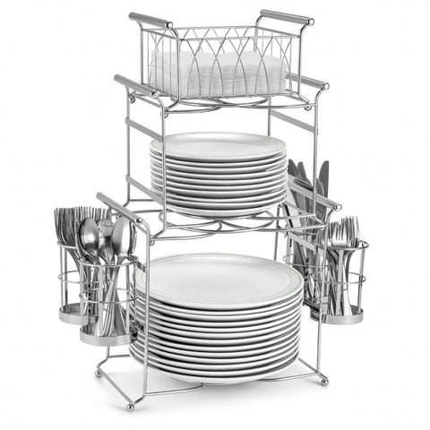 Sorbus Buffet Caddy center stands hold plates for easy serving at gatherings