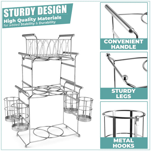 Sorbus Buffet Caddy middle plate tier supports 8-inch plates