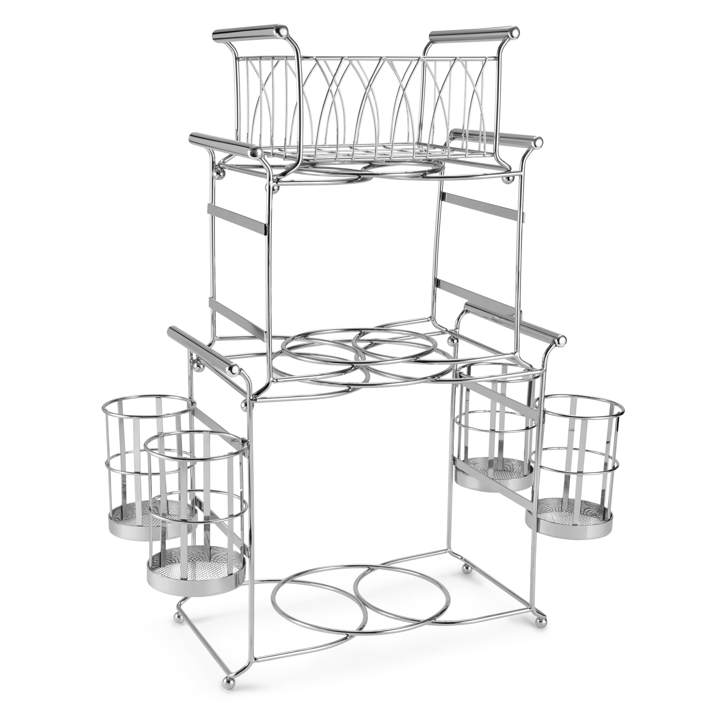 Sorbus Buffet Caddy silver finish complements most table settings