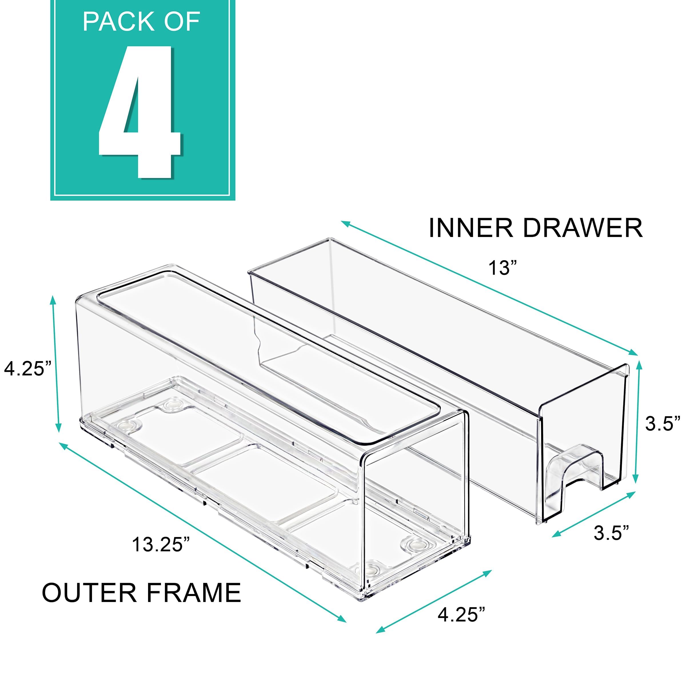 Sorbus clear plastic organizers keep medicines and snacks easily accessible
