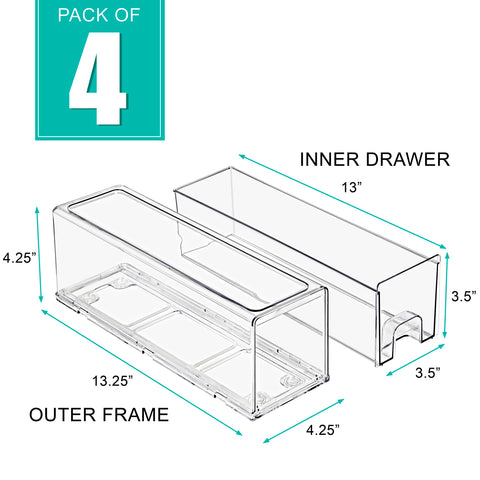Sorbus clear plastic organizers keep medicines and snacks easily accessible
