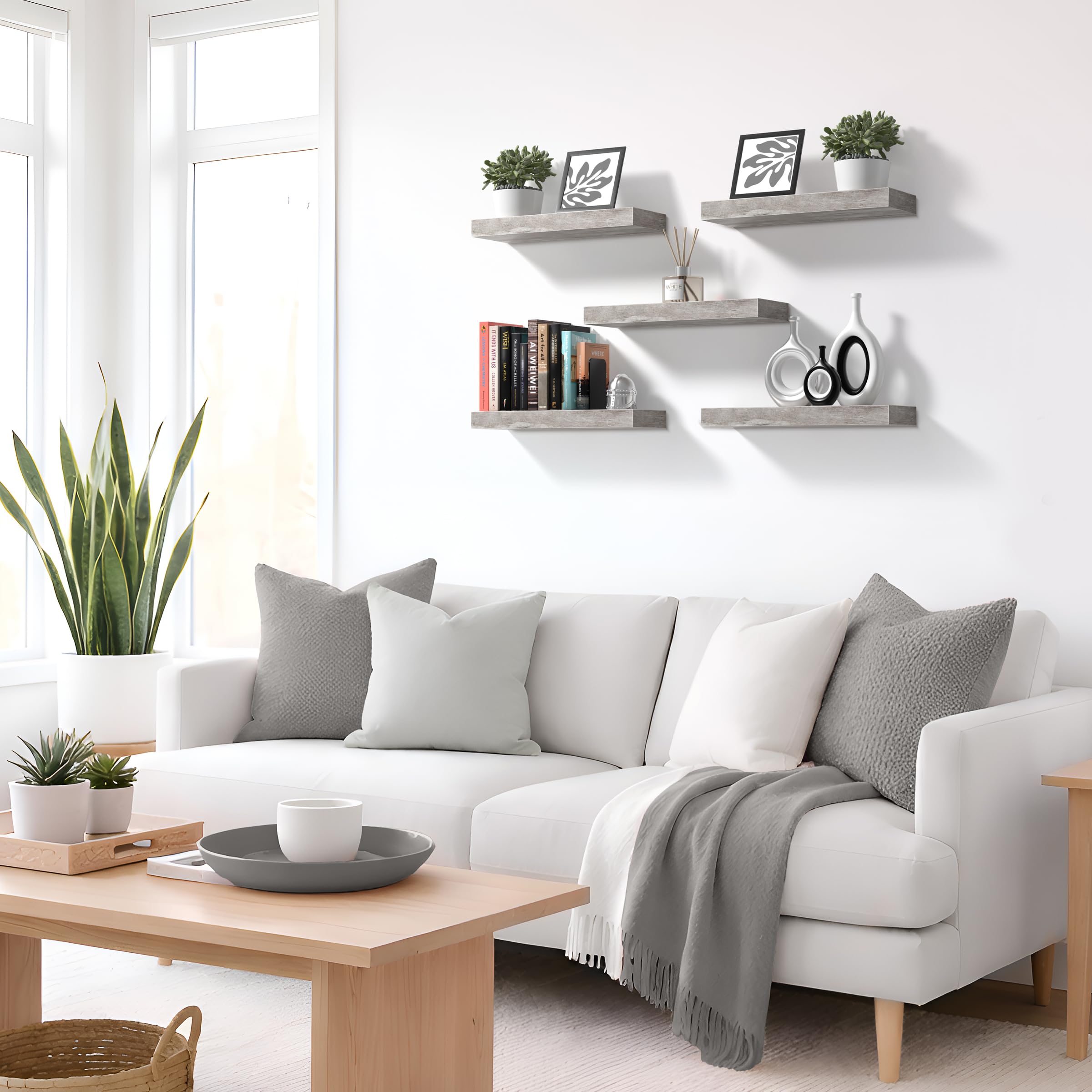 Sorbus office organization using wall shelves for supplies