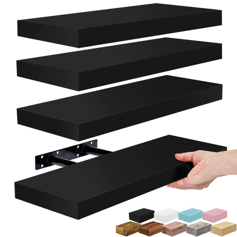 Sorbus floating shelves front view for stylish wall storage and display