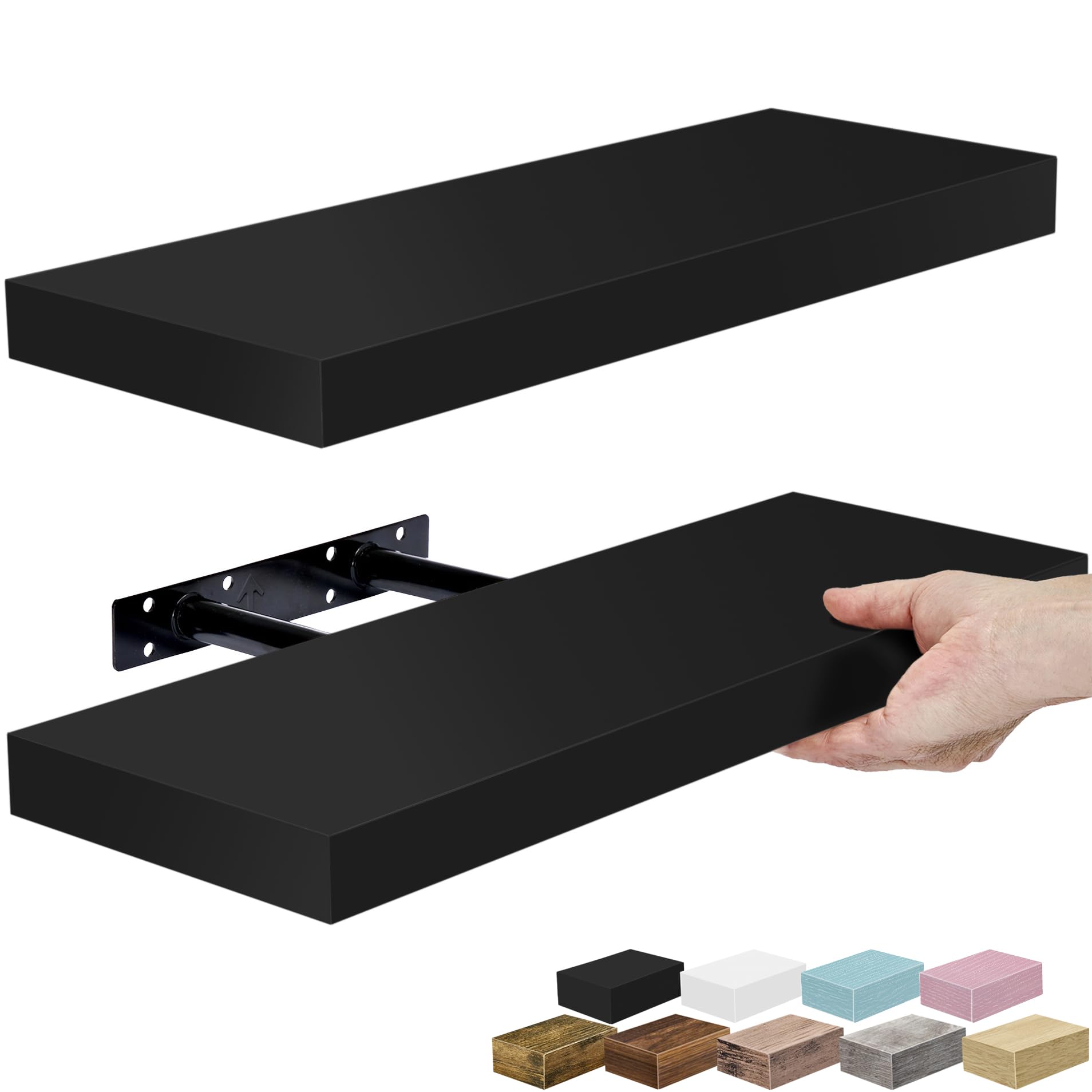 Sorbus floating shelf mounted on wall showing space-saving display and clean lines