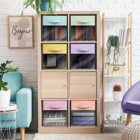 Sorbus foldable six-pack storage cubes ready for organization