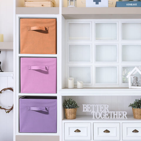 Sorbus kids room storage cubes add color and order.
