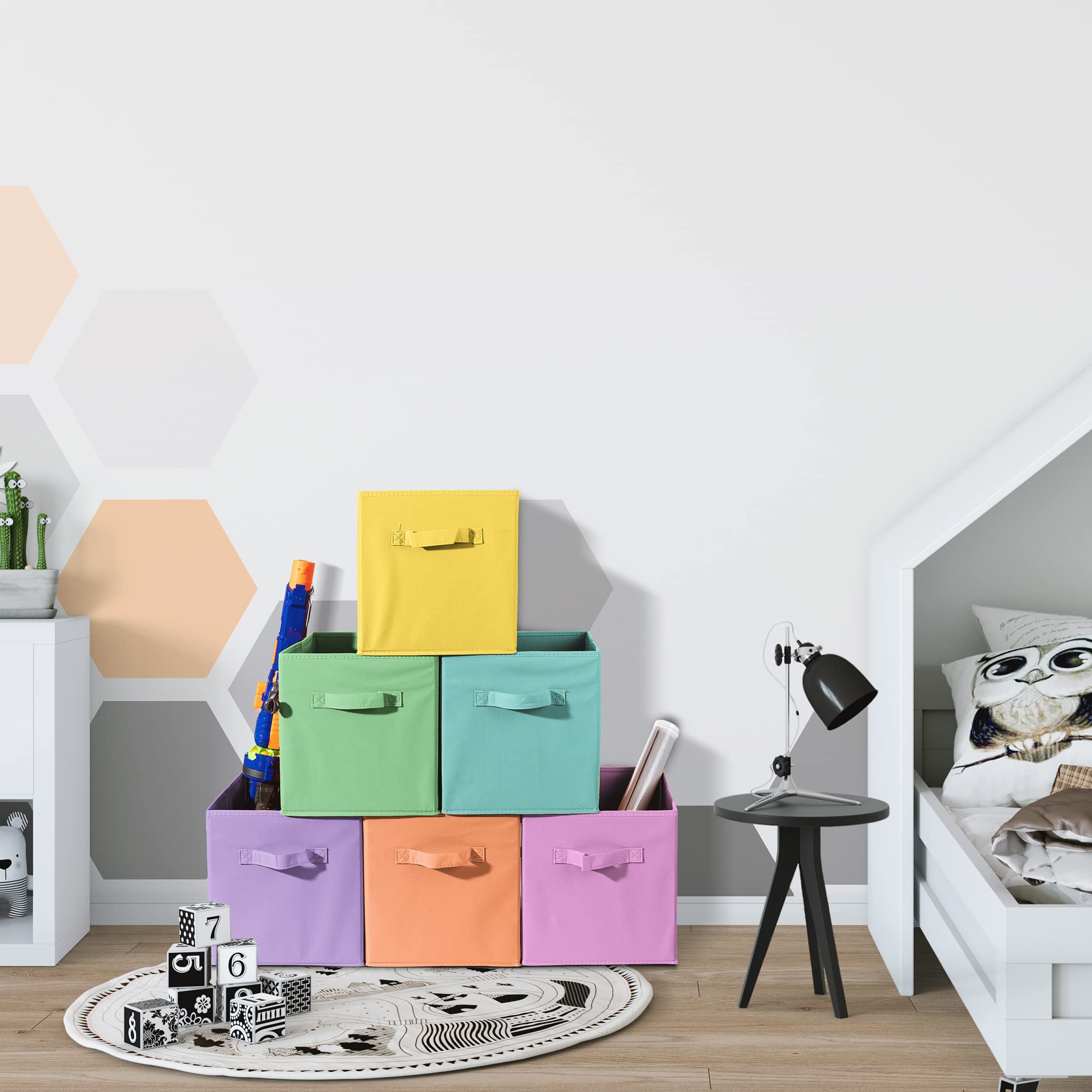 Sorbus shelf organization cubes maximize space and accessibility.
