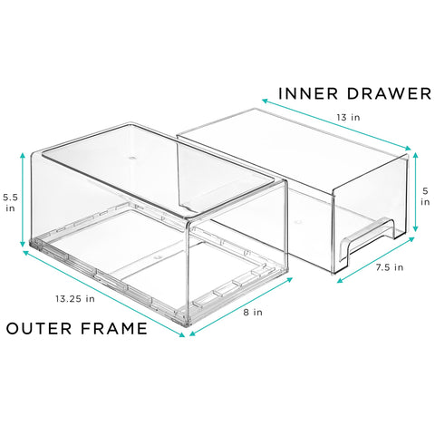Sorbus stackable drawer in closet maximizing space and organization