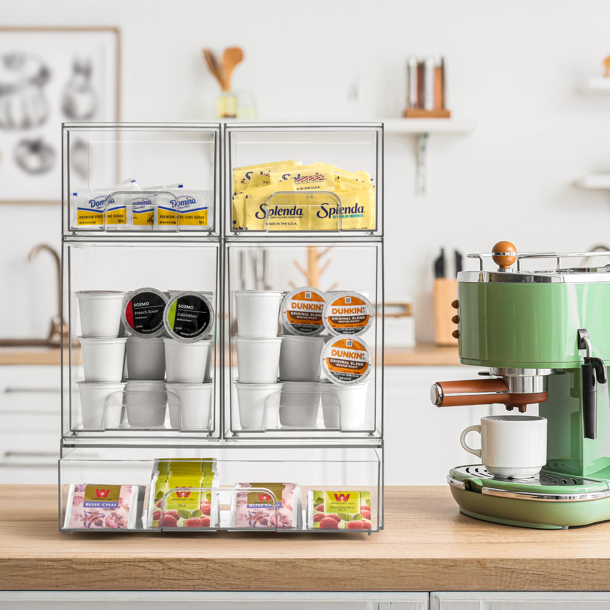 Sorbus stackable drawers makeup organization keeps beauty products orderly