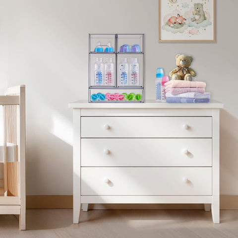 Sorbus stackable drawers tall drawer open showing accessible storage
