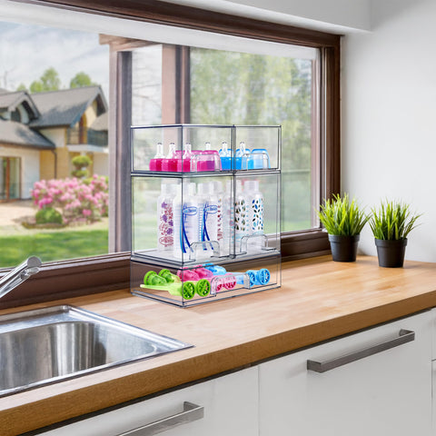 Sorbus stackable drawers wide drawer with larger items neatly stored