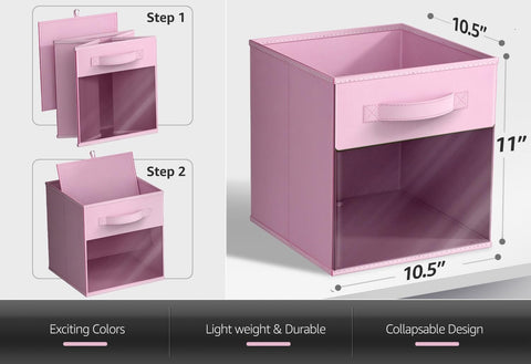 Sorbus cubes placed on a shelf/closet demo for organized spaces