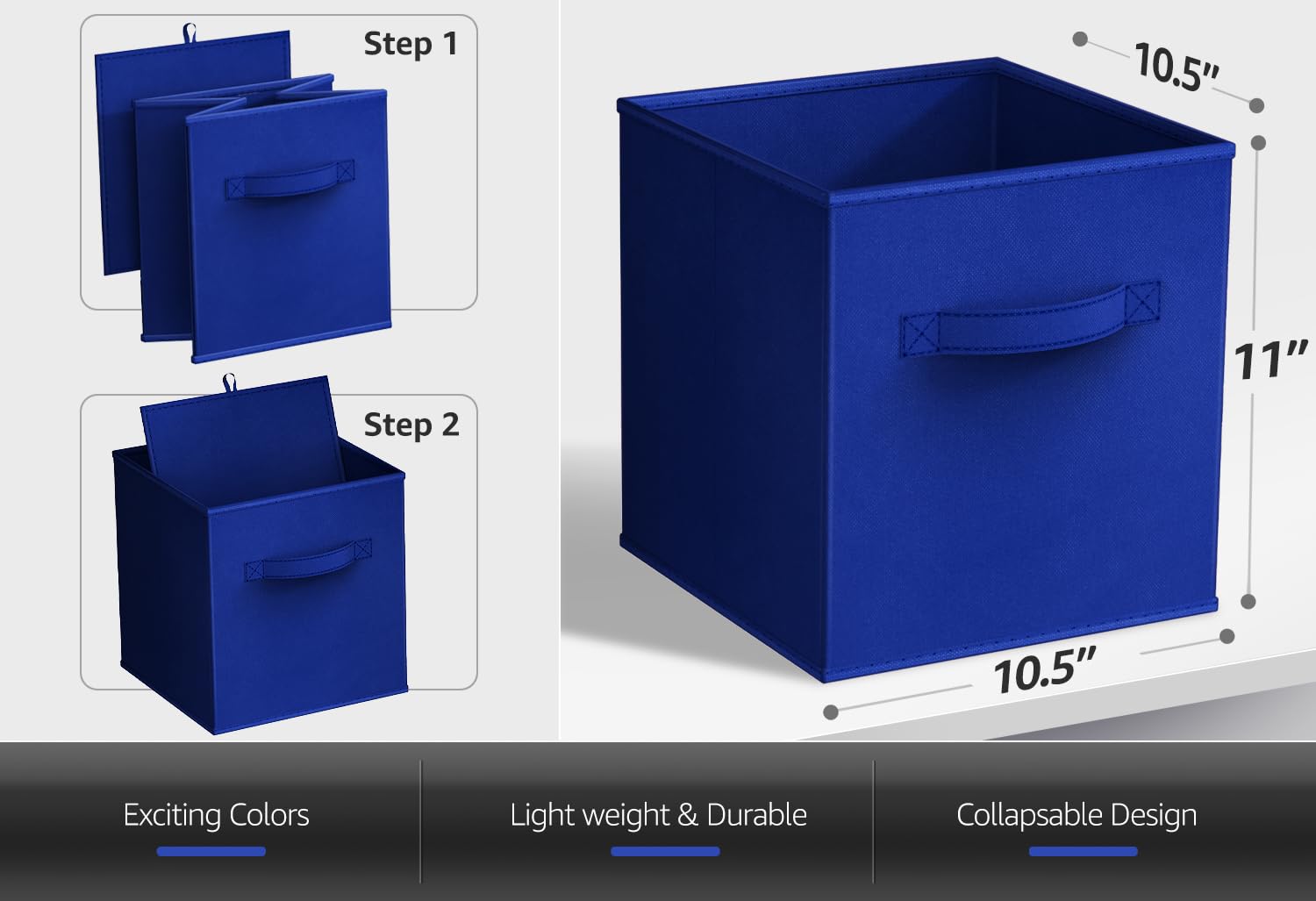 Sorbus fabric storage cubes organizing clothes and toys in a closet