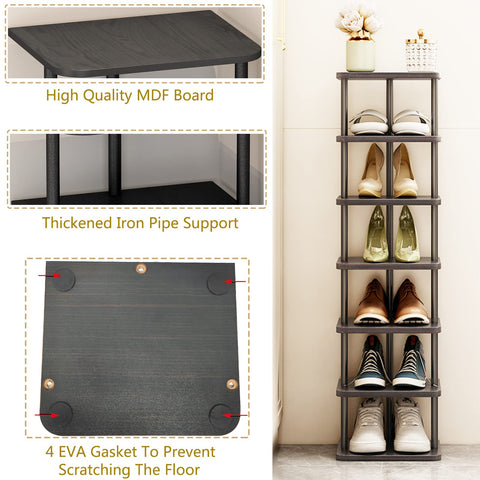 SORCEDAS 7-tier rack keeps entryways tidy and efficient.