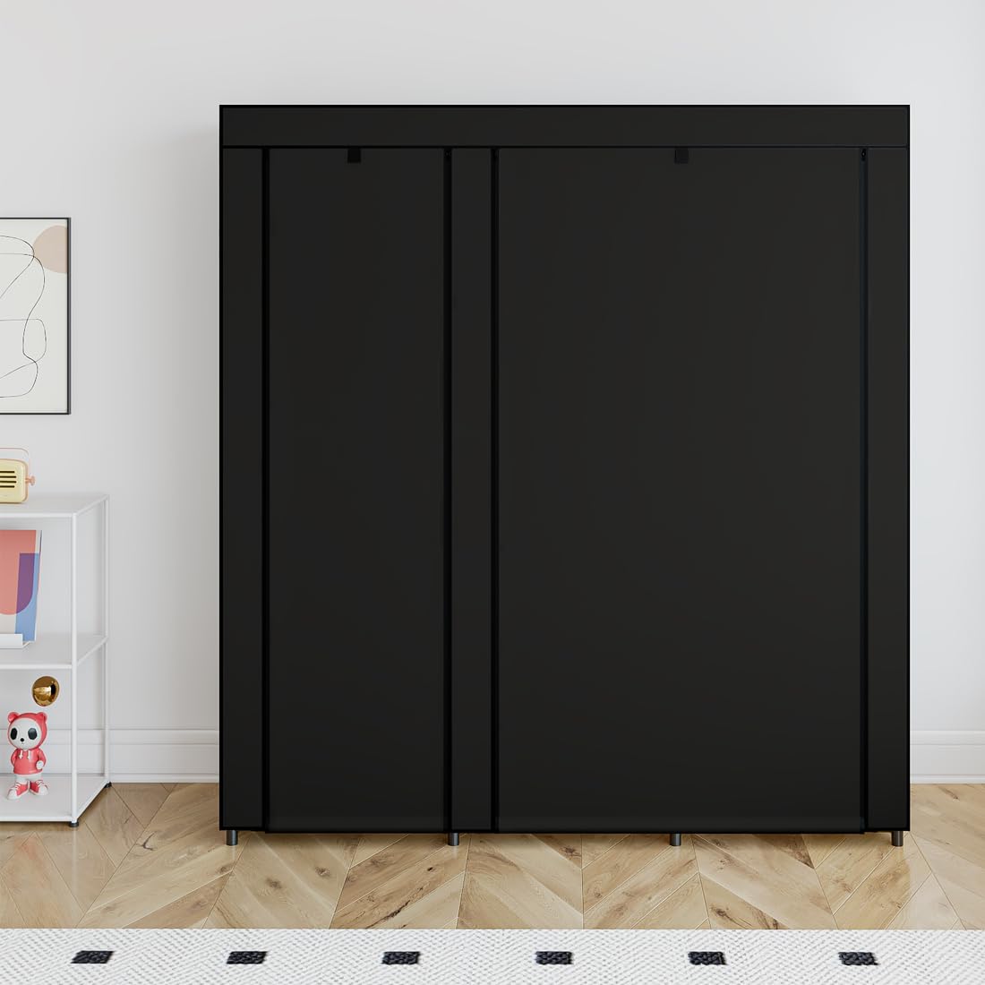 SORCEDAS portable closet assembly parts show clear numbering for quick setup.