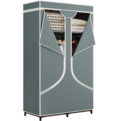 SORCEDAS portable wardrobe frame shows sturdy metal construction for durable storage