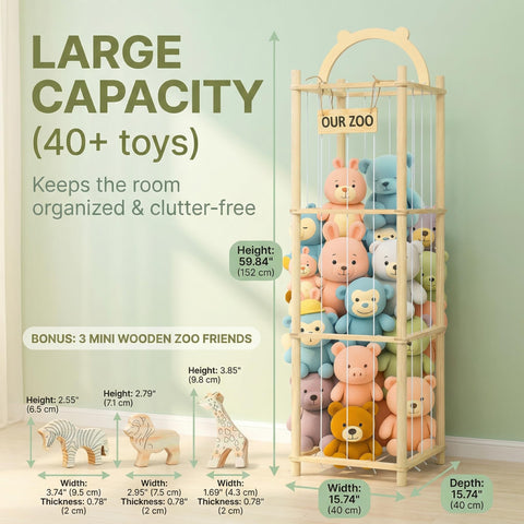 Sortivo vertical storage organizer in a playroom, easy reach for kids.
