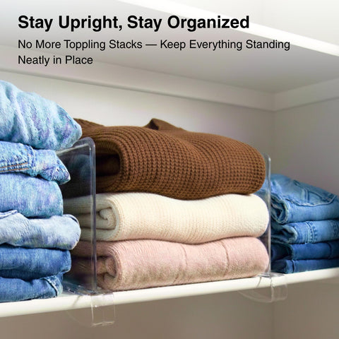 SortNStore acrylic bag storage keeps clutches neatly separated and easy to grab