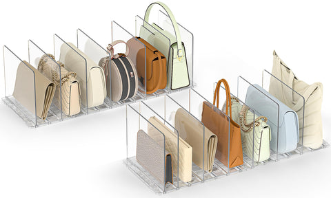 SortNStore bag organizer upright display keeps purses neat and accessible