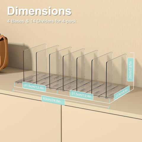 SortNStore-crystal-clear-pet-material durable and stylish closet storage for bags