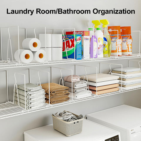 SortNStore no-tools install of wire shelf dividers