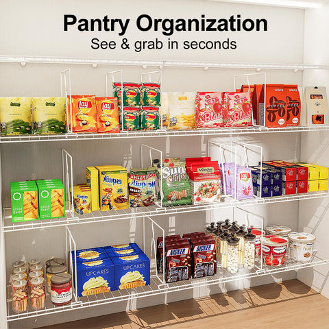 SortNStore pantry and closet dividers maximizing vertical storage