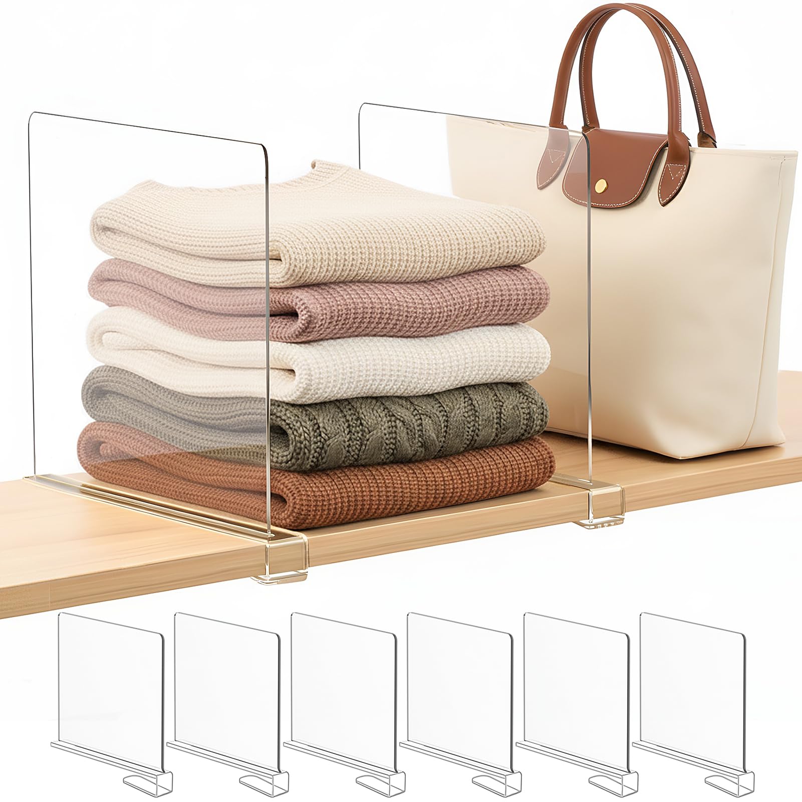 SortNStore 11 inch height shelf dividers support bulky items in a neat display
