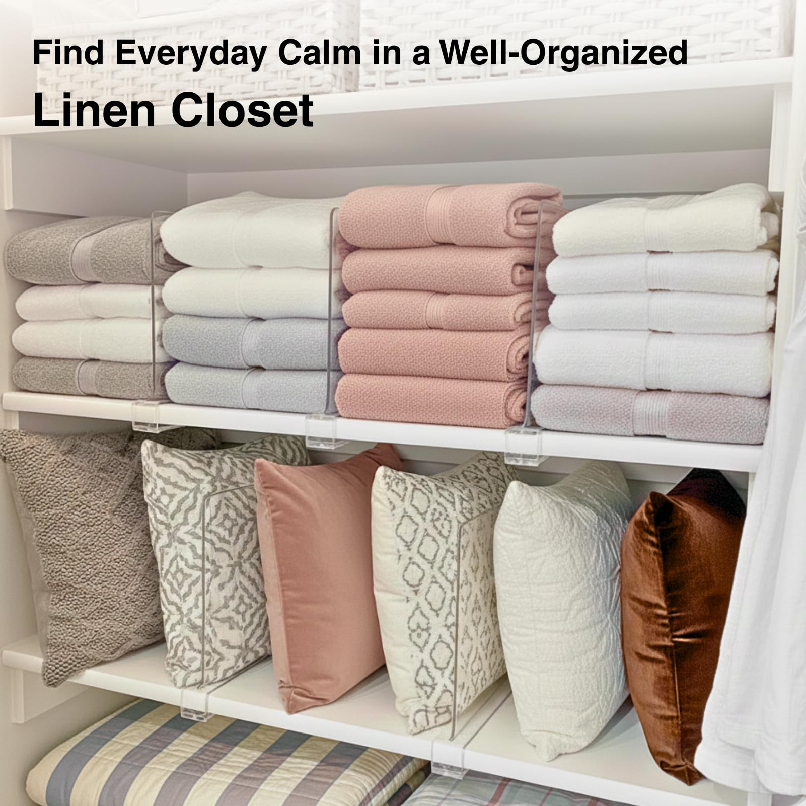 SortNStore closet organization divider enhances visibility and order