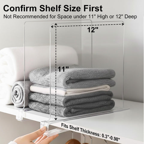 SortNStore measuring guide divider helps confirm fit before installation