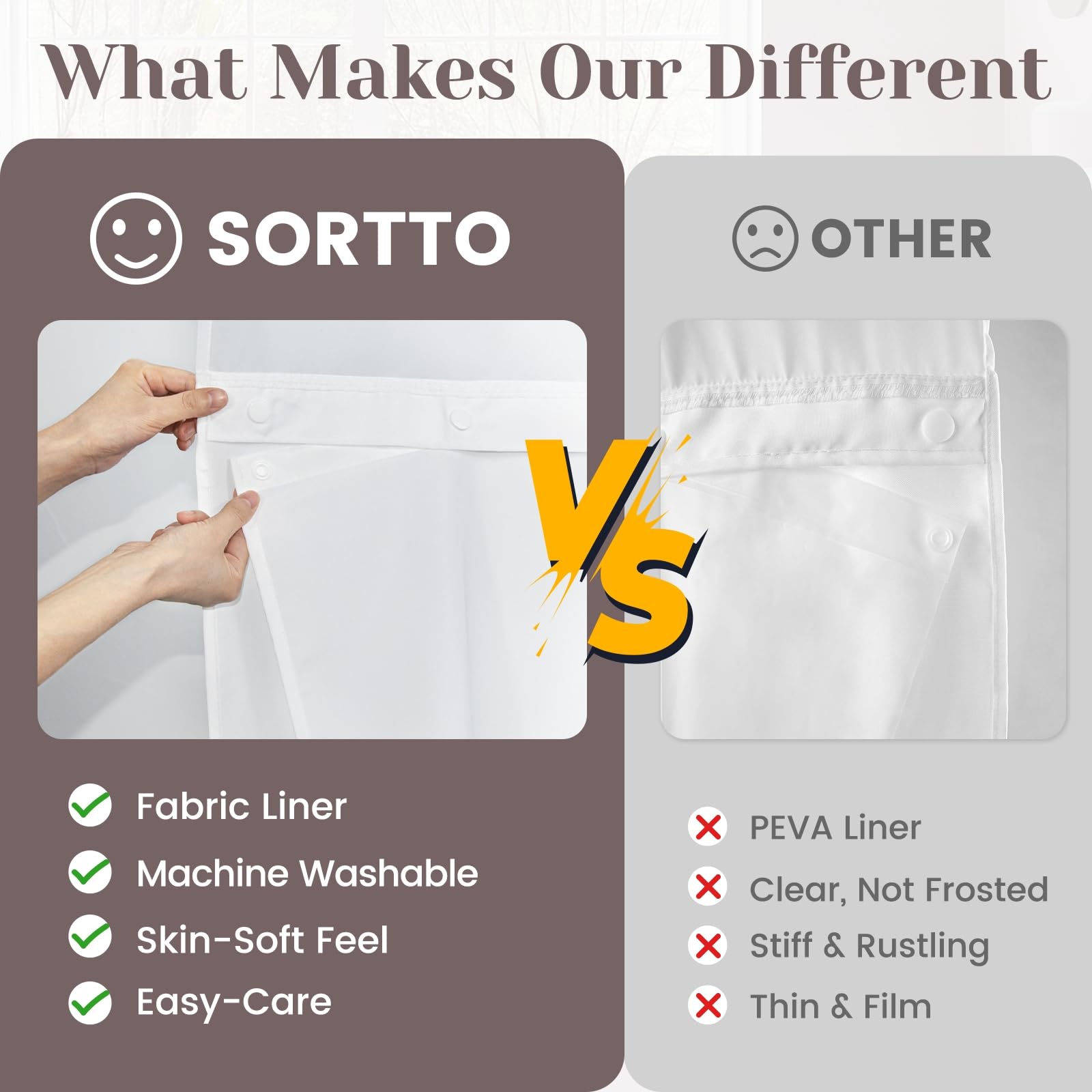SORTTO Removable liner design enables flexible setup and quick cleaning.