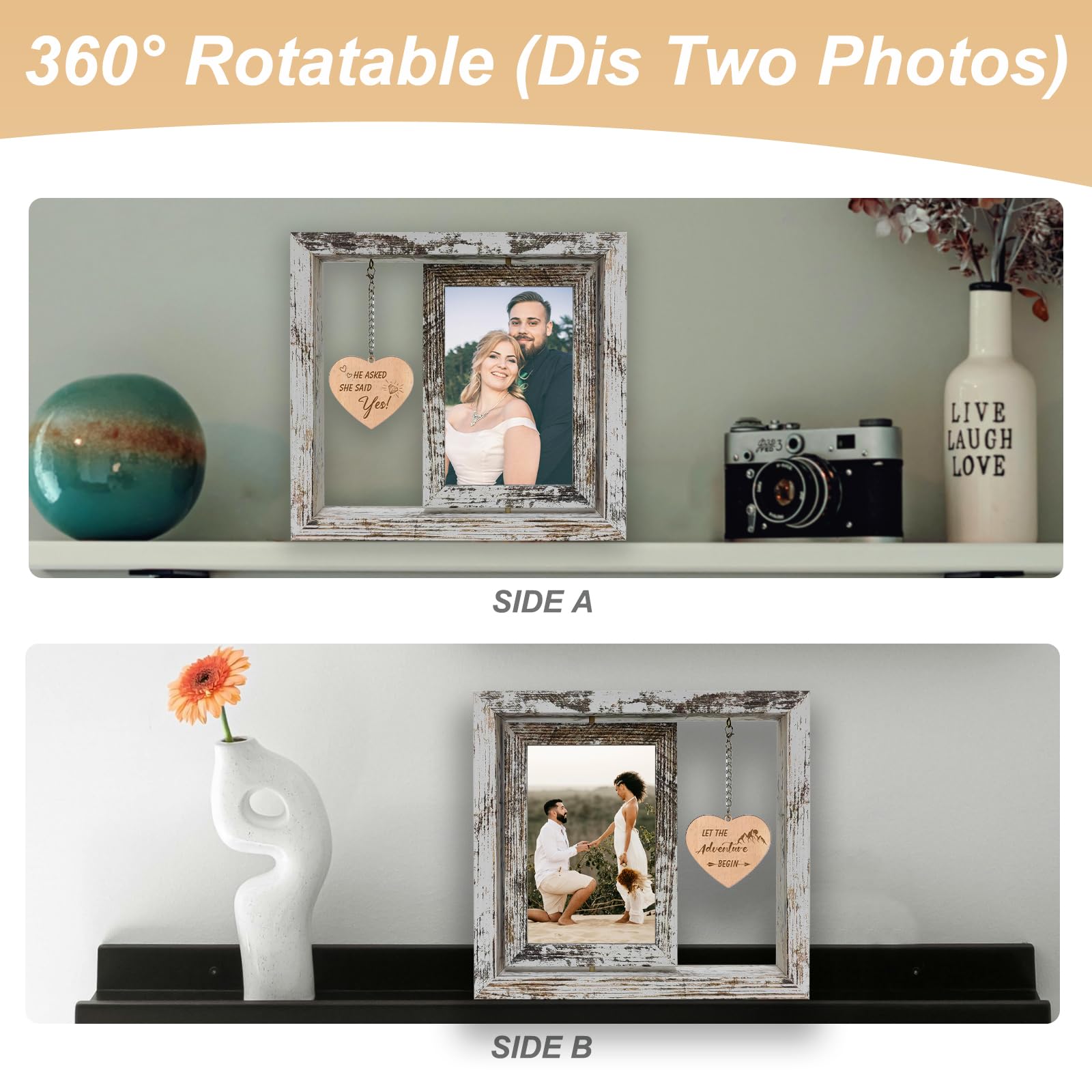 Soruney Double real glass preserves clear photos and lasting display.