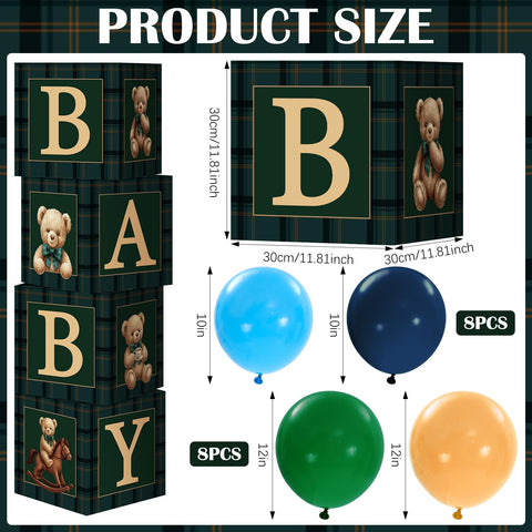 Sosation bear baby shower balloons 10-12 inch for festive decor