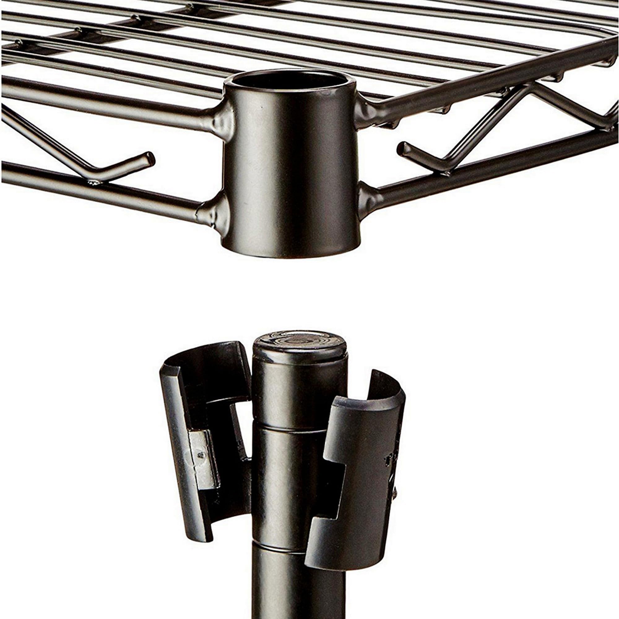 SoSo-BanTian1989 standing shelving unit anti-rust finish protects shelves in humid spaces.