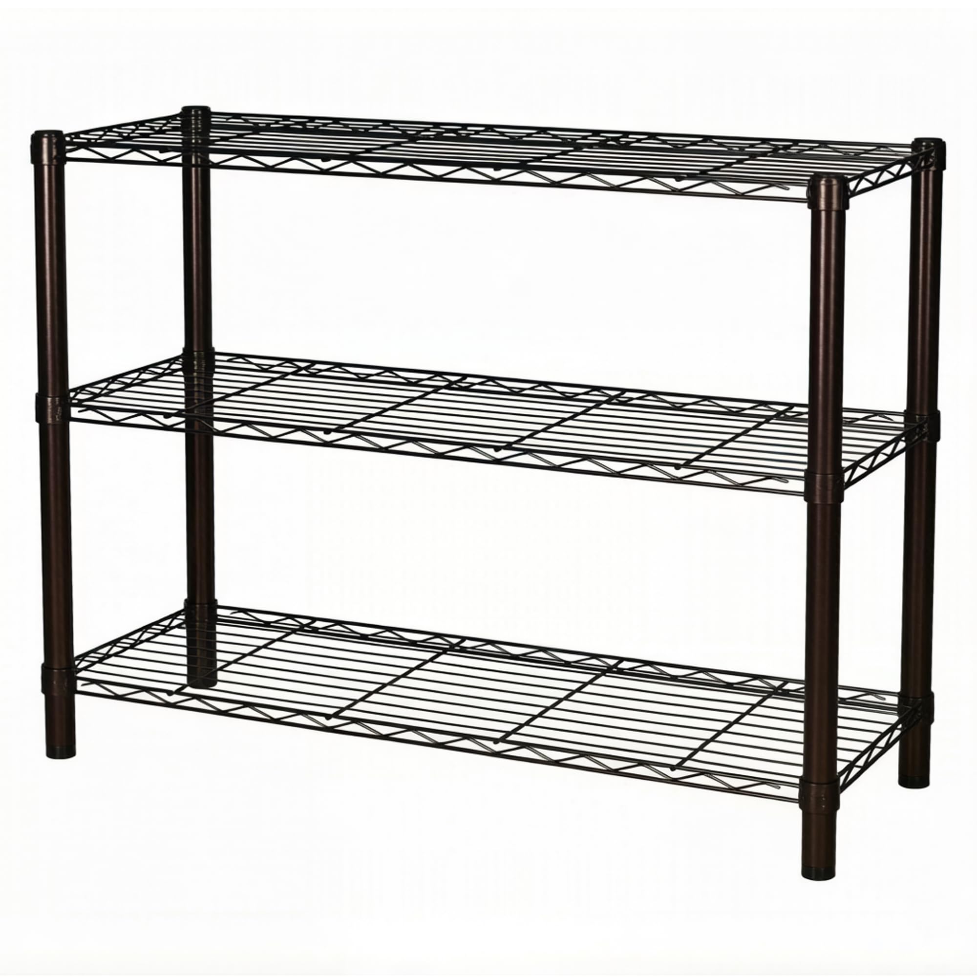 SoSo-BanTian1989 standing shelving unit front view shows sturdy 3-tier storage.