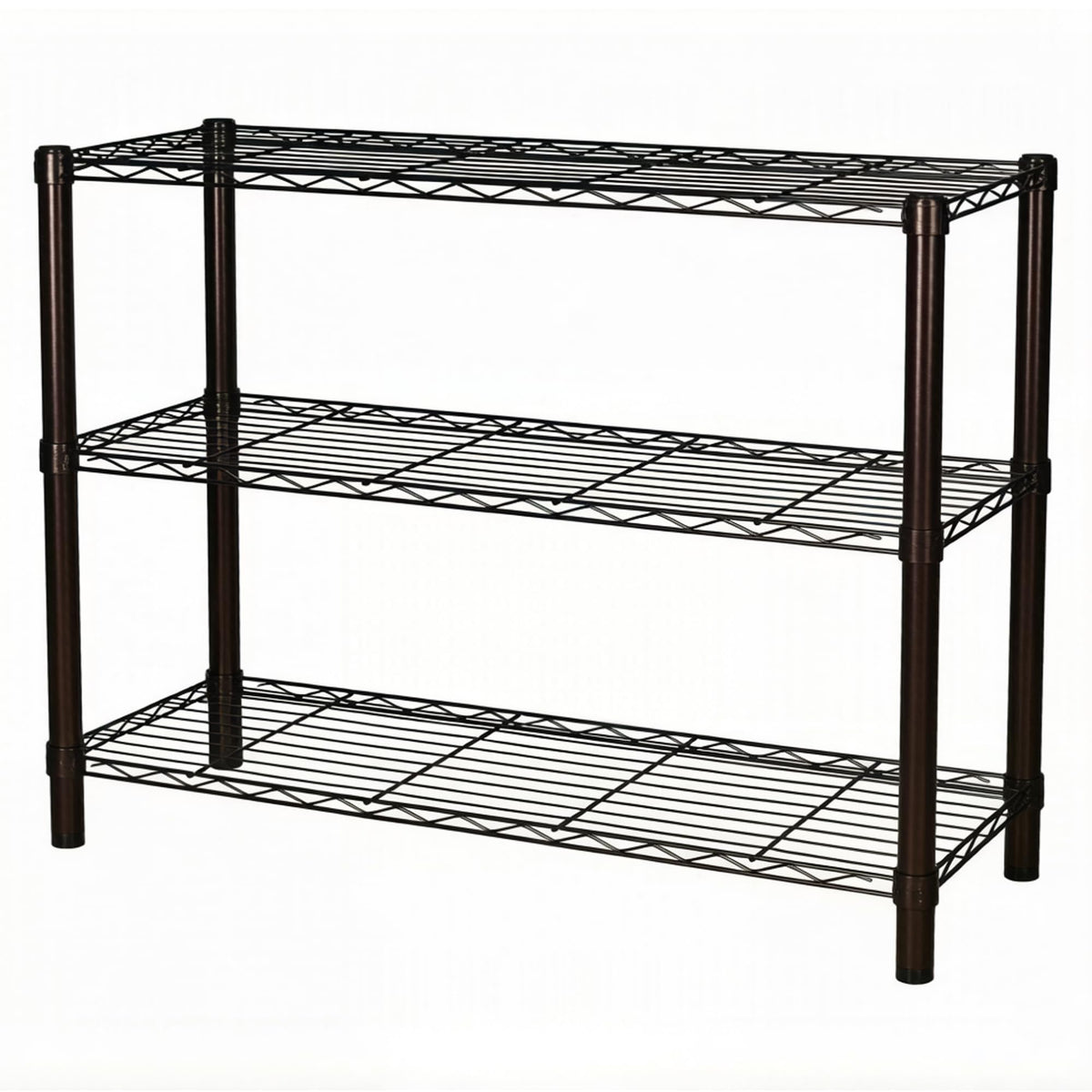 SoSo-BanTian1989 standing shelving unit front view shows sturdy 3-tier storage.